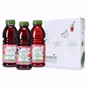 Pakke med 3 flasker saft